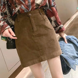Women Skirt Autumn Winter Hot Sale 3XL Corduroy Mini Female Solid Pencil Slimming Sexy Trendy Elegant All-match Leisure