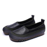 Layer Of Cowhedry Hand-Made Soft-Soled Single Shoes Four Seasons Of New Sen Tethered Lazy Shoes Leather Flat Women's