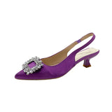 Bag Head Sandals Women 2025 Summer New Fashion Pointy Water Drill Buckle And Fashion Sandals
