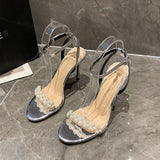 Fine Heel Shoes 2025 New Summer Sister Fried Street With Skirts With Toes With Sandals Female Thin