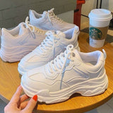 Shoes Women 2025 Spring And Autumn New Fashion Leisure Ins Trendy Leather Breathable Sports