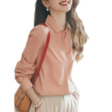 2025 New White Doll Collar Cotton White Shirt Female Long-Sleeved Student Basic Shirt