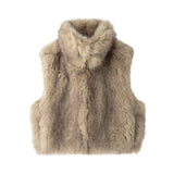 Women's ZA Flat For Fashion Vest Faux Fur Effect