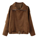 Women's Clothing Explosion Fashion Casual Personality Street Locomotive Clothing Short Jacket