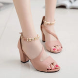 Buckle-Dear Sandals Women's Velvet Face Coarse Side Empty Fish Mouth Cool Slippers