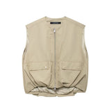 New Folded Loose Vest 0518251 Straight Skirt