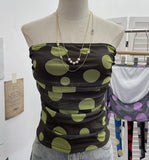 Shooting Holiday Storm Spot Bump Color Mesh Strapped Braped Vest Female Summer Dew Back Hottie Top