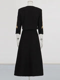 Banquet Two Sets 2025 Autumn New Flower Nail Bead Jacket + High Waist Half-Dress Suit