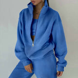 Women's New Zipper Grip Velvet Sweatwear Sports Fashion Jacket