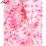 Women Sweet Totem Floral Print Big Swing Mini Shirt Dress Female Chic Lantern Sleeve Casual Slim Lace Up Vestidos