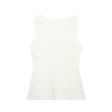 New Gold Button Trim Flat Needle Vest