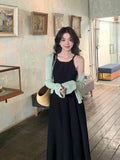 Xixi 2025 Spring And Summer New Korean Version Horn Sleeves Long-Sleeved Knitted Shirt Women's Sunscreen Shawl