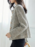 Small Fragrant Coat Women's Autumn Women's Coarse Flowers, The Short 2025 Autumn Dress Women's Fashion