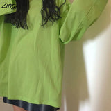 T-shirts Women Chic Candy Color Long Sleeve Solid Basic Fall Ladies Tops Korean Trendy Femme Tees O-Neck Футболка Simple