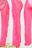 Sexy Women Bikini Cover Up Mesh Sheer Plus Size Swimwear Bathing Pants Trousers Swimsuit Beachwear Swimming