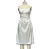 2025 Summer New Women's Waist Folding Back Sling Dress