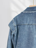 Zingj Heavy A Retro Hong Kong Style Denim Coat Female Early Spring New Korean Version BF Wind Loose Style Short Woolen