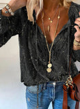 Lace Shirt Women's Autumn Lace Blouse V-neck Shirt Tops Office Lady Fashion Clothing Loose Clothes Temperament