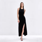 Autumn And Winter Hot Vest Sweater Skirt Elegant Open Fork Tight Skirts