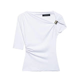 Women's ZA Explosion New Multi-Color Oblique Shoulder Design Side
