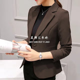 Zingj Spring And Autumn New Professional Joker Suit Long Sleeve Korean Version Temperament Slim Show Thin Suit Jacket Female Short
