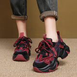 Color Old Dad Shoes In The Autumn And Winter 2025 New Thick Soles Light Casual Sneakers Warm Plus Velvet Cotton