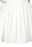 Casual White Letter Embroidery High Waist Woman Skirts Summer Fashion Pleated Skirt Short 2023 Girls Mini