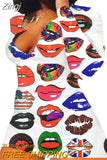 Women V-neck Bodycon Sleepwear Jumpsuit Bodysuit Shorts Romper Bodysuit Leotard Long Sleeve Lips Print Button
