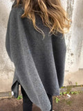 New Women's Autumn And Winter Loose Long Sleeve Big Collar Collar