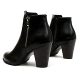Boots Girl Wish Autumn And Winter Retro Wiping Coarse And High Heel Side Zipper Large Size Martin