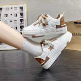 Winter New Velvet Explosion Of Women's Chic Shoes With Sports Board Shoes Thick-Soled Small White Shoes