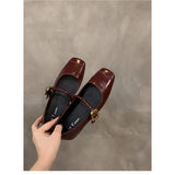 Jane Women's Shoes In The Spring And Summer Of 2025 New Light Mouth Flat Bottom One Word With Women's Shoes Black Single Shoes Women's