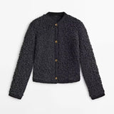 Women's New 3 Color Button Wool Yarn Knitted Cardigan