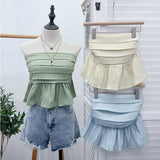 And Spicy Wind Wearing A Breast Vest Female Pressure Folded Word To Receive Waist Skirt Short Wrapped Chest-Clothed Backwear