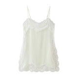 Women's Clothing In The Summer Of 2025 With Daily Niche Lace Splicing Sling Belt Vest