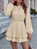 2025 Autumn / Winter Fashion Women's Wear Trend Solid Color Round Collar Waist Knit Long Sleeve
