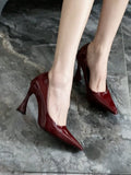 New Spring French Retro Temperament High-Heeled High-Heeled Female Tip Kitten With Shallow Mouth Single Shoe Commute