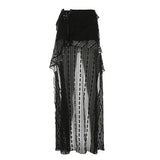 Spring And Summer Minit Design Irregular Lace Splicing Chicken Eye Strap Low-Rise Hottie Dark Solid Body