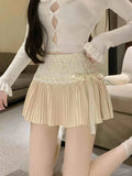 Lace Pleated Mini