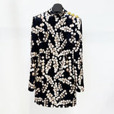 Star Autumn And Winter New Heavy Industry Nail Pearl Gallon Fruit Printing Gold Velvet Long Sleeve