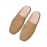Bottom Half Slippers Women Fashion Side Head Casual Lazy Outside Wearing Muller Shoes Size
