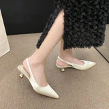Women 2025 New Women's Shoes Summer Korean Version Of The Sharp Head In The Heel Tight-Set Feet Fashion Sandals