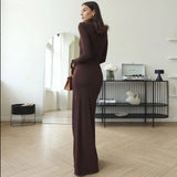 Turtleneck Long Sleeve Wrap Maxi Dress- Outfit