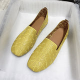 Shoes Women 2025 Summer New Large Square Head Shallow Flat Shoes Soft Soles Pregnant Women's Singles