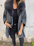 New Women's Autumn And Winter Loose Long Sleeve Big Collar Collar