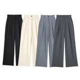 And Autumn 2025 New Women's Front Folded High-Waisted Trousers Casual Trousers Women