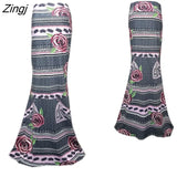 Women Summer New Long Skirt Flower Printing Charming Elastic High Waist Boho Saia Falda Female Maxi