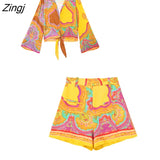 Women Vintage Paisley Totem Floral Print Bow Tied Sarong Skirt Faldas Mujer Lady Chic Retro Casual Midi Vestidos