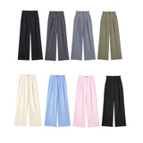 Spring New Front Folded High-Waisted Trousers