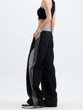 Zingj Bump Color Hip Hop Spring And Summer New Straight Tube Casual Pants Loose And Tie Sense Tie Belt Sweatpants
